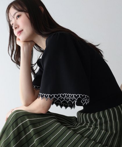 【SALE】ハートカットワークフレアーニット 【SALE】ハートカットワークフレアーニット
