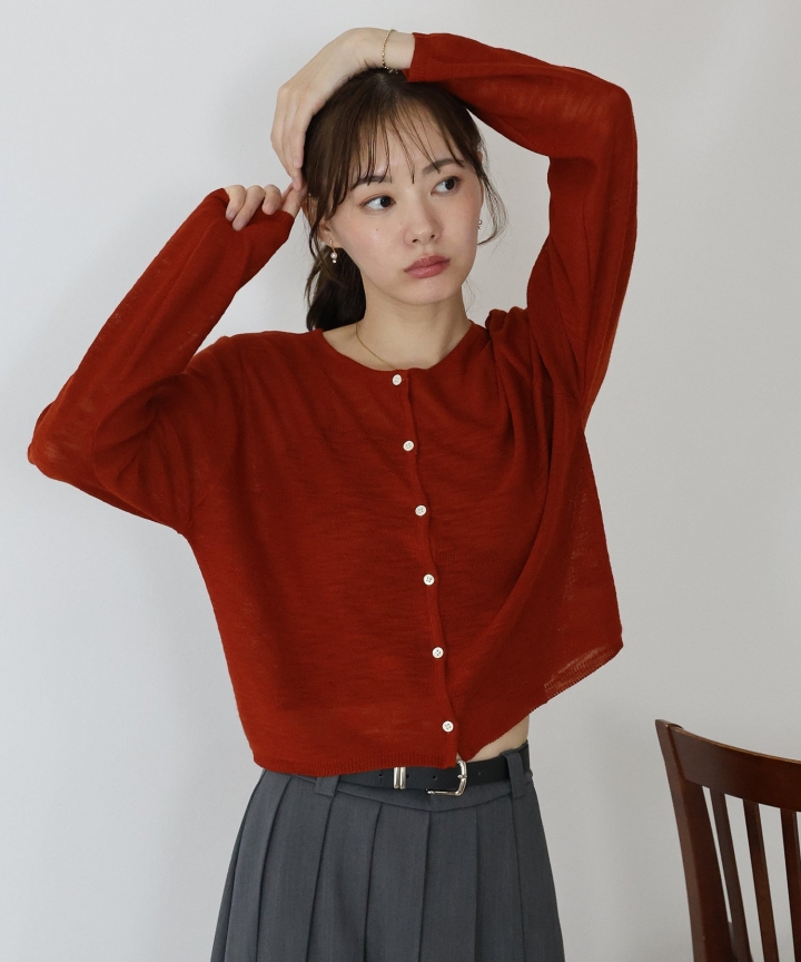 【TIME SALE】シアーニットカーディガン【ネコポス】