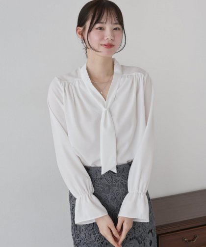 タイ付ブラウス【ネコポス】 タイ付ブラウス【ネコポス】