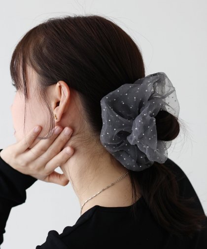 ドットオーガンジーシュシュ【ネコポス】 ドットオーガンジーシュシュ【ネコポス】