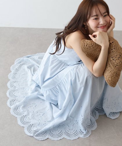 【TIME SALE】選べる丈?コットンレースキャミワンピース