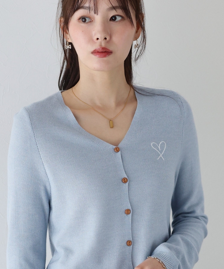 【SALE】ハート刺繍カーディガン