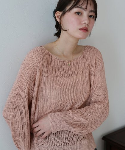 【TIME SALE】スパンコールメッシュニット 【TIME SALE】スパンコールメッシュニット