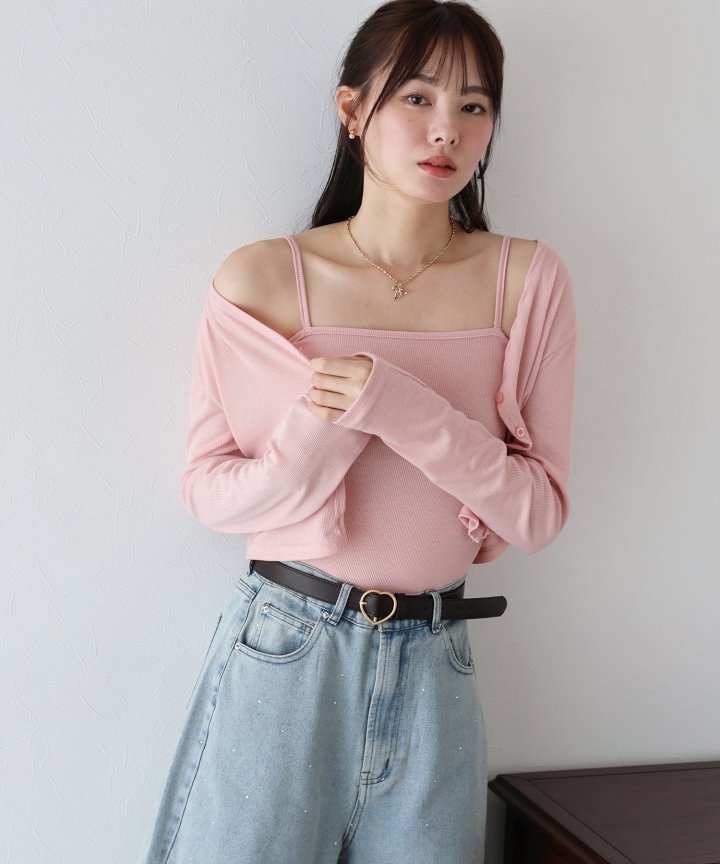 【SALE】キャミソール＆カーデアンサンブル