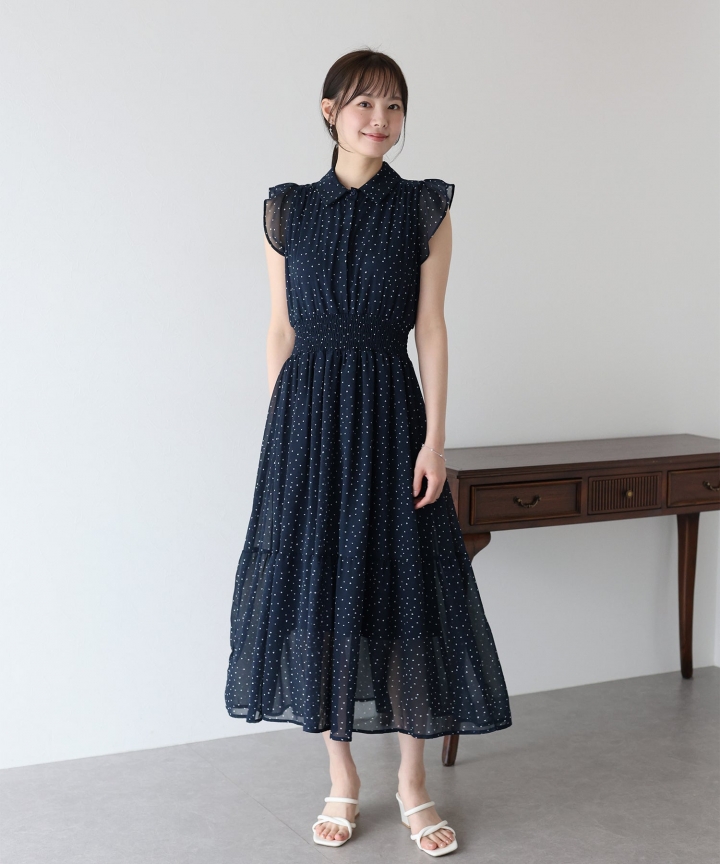 【TIME SALE】プリントフリルワンピース 【TIME SALE】プリントフリルワンピース