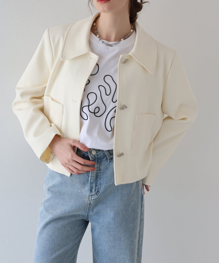 【SALE】ハートボタンカラージャケット[J by blue]