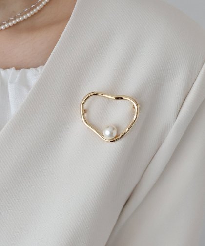 ニュアンスサークルブローチ【ネコポス】 ニュアンスサークルブローチ【ネコポス】