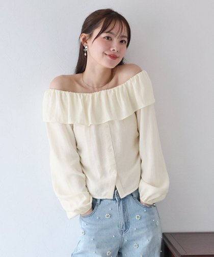 【SALE】2WAYオフショルブラウス