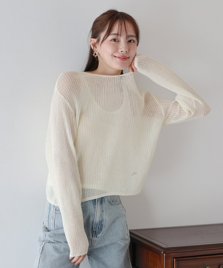 【SALE】メッシュニット+タンクトップSET