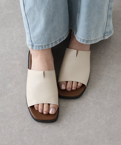 【TIME SALE】センタースリットスライドサンダル 【TIME SALE】センタースリットスライドサンダル