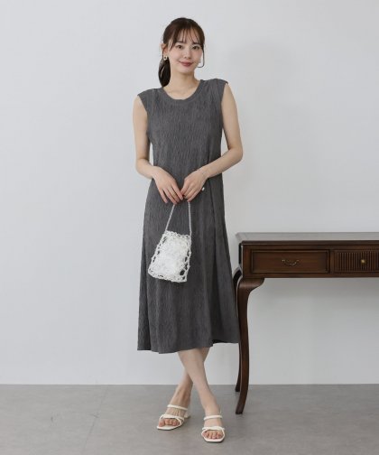 【SALE】フレンチスリーブプリーツワンピース 【SALE】フレンチスリーブプリーツワンピース