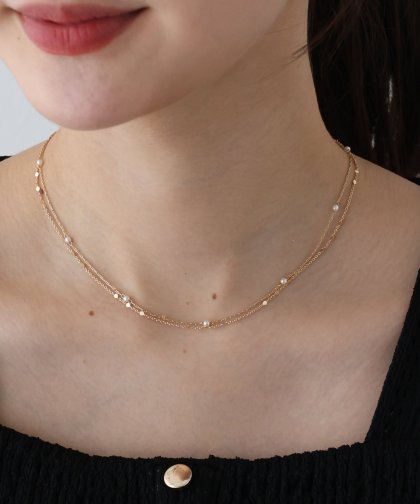 2連ステーションネックレス / ニッケルフリー【ネコポス】