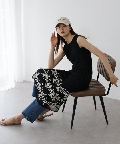 【SALE】コード刺繍レースワンピース[J by blue]