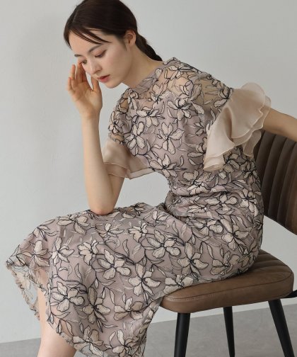 【SALE】スパンコールレースドレス[ J by blue ]