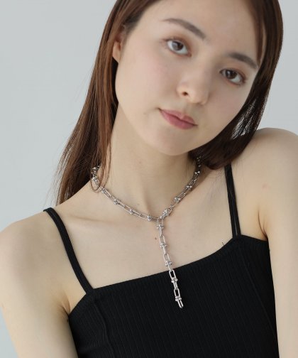 Uリンクチェーンネックレス / ニッケルフリー[ J by blue ]【ネコポス】