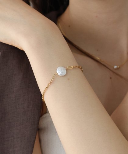 淡水パールチェーンブレス [J by blue]【ネコポス】