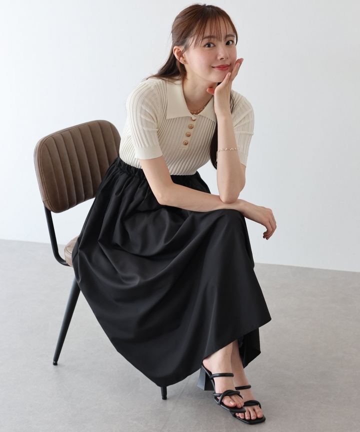 【SALE】ポロニットドッキングワンピース