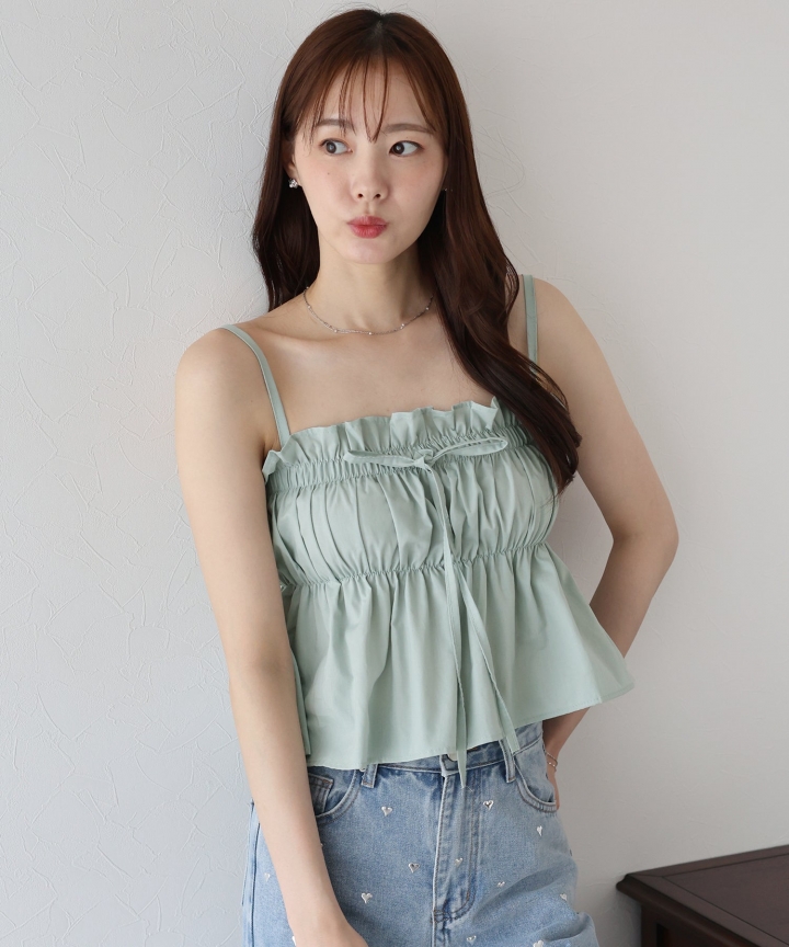 【SALE】リボンべプラムキャミソール【ネコポス】