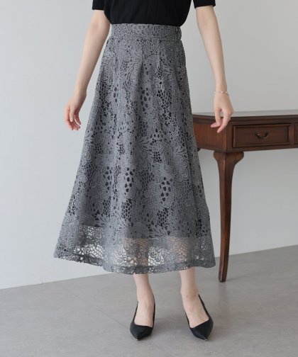 レースフレアスカート レースフレアスカート