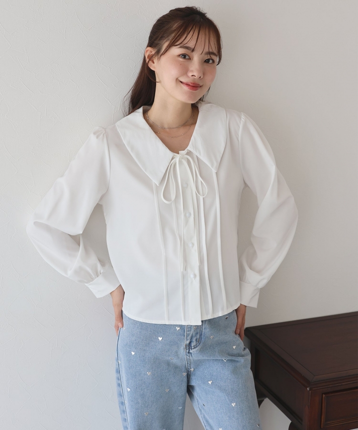 ビッグカラーブラウス【ネコポス】