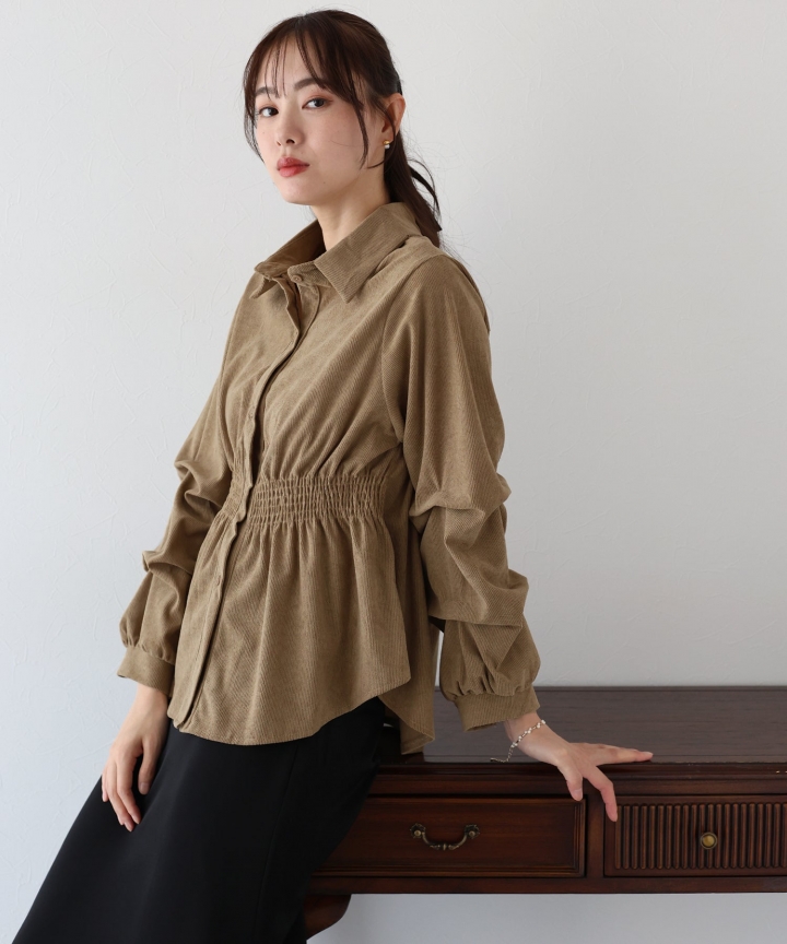 【TIME SALE】コーデュロイシャーリングブラウス 【TIME SALE】コーデュロイシャーリングブラウス