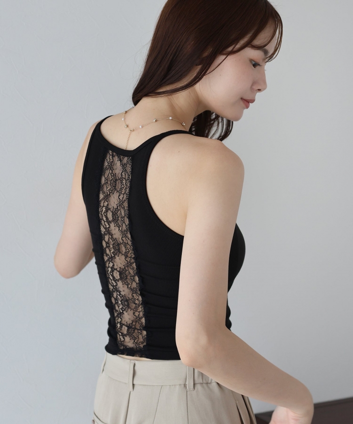 【TIME SALE】バックレースカップ付きキャミソール【ネコポス】 【TIME SALE】バックレースカップ付きキャミソール【ネコポス】