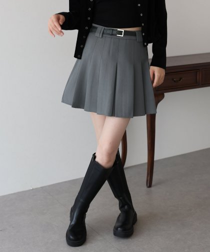 ベルトSETプリーツミニスカート ベルトSETプリーツミニスカート