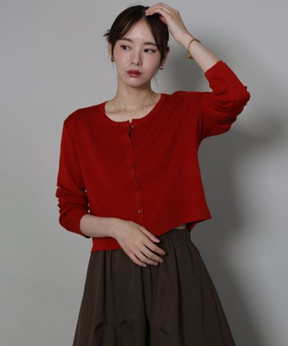 ウール混ベーシックカーディガン[ J by blue ]