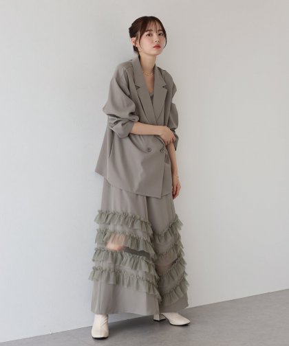 【TIME SALE】フリルキャミOP×ジャケットセット 【TIME SALE】フリルキャミOP×ジャケットセット