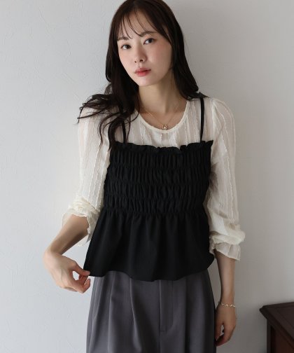 ビスチェレイヤードブラウス【ネコポス】 ビスチェレイヤードブラウス【ネコポス】