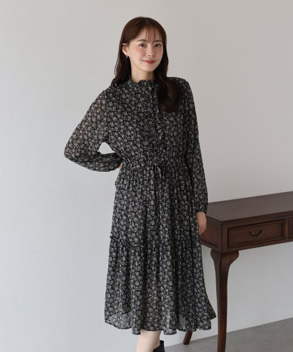 フロントフリルワンピース フロントフリルワンピース