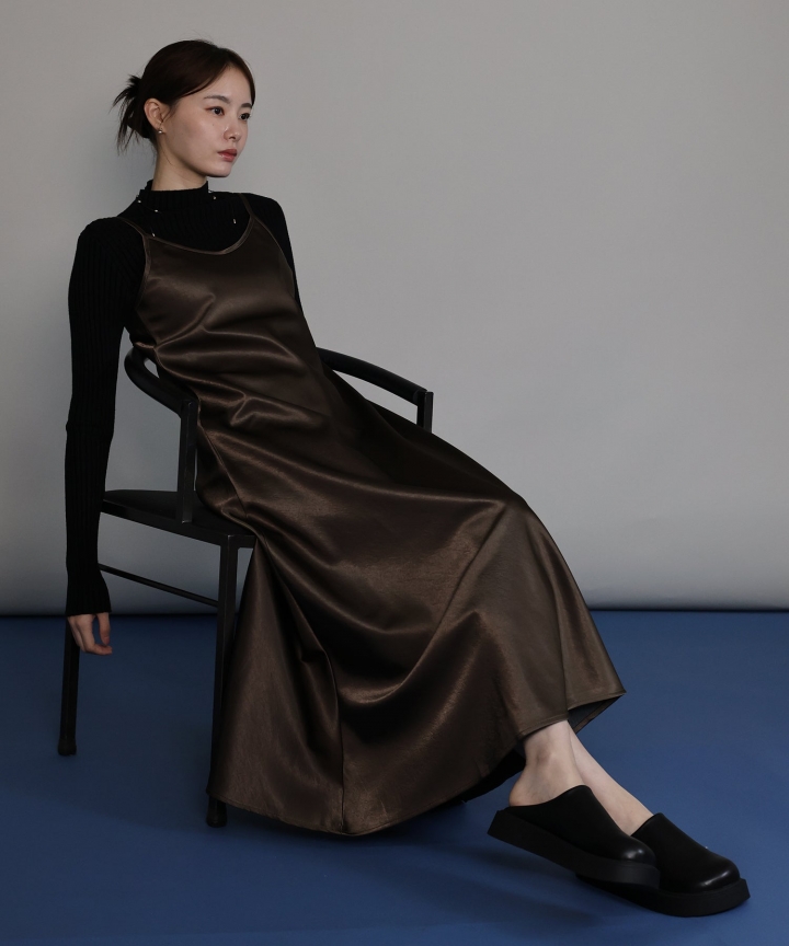 ヘビーサテンキャミワンピース[ J by blue ]