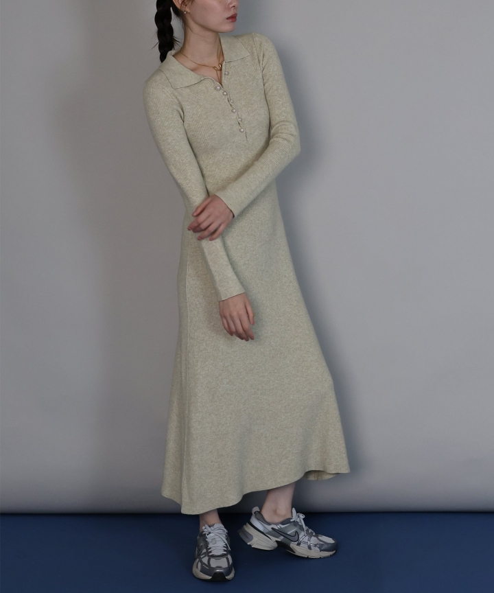 ポロリブニットワンピース[ J by blue ]