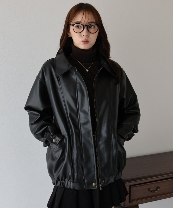 フェイクレザージャケット