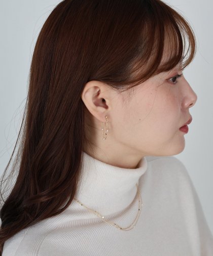 2連フープステーションピアス / ニッケルフリー【ネコポス】 2連フープステーションピアス / ニッケルフリー【ネコポス】