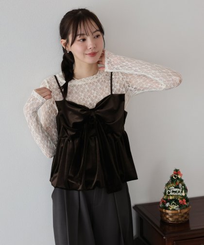 ベロアリボンバルーンビスチェ ベロアリボンバルーンビスチェ