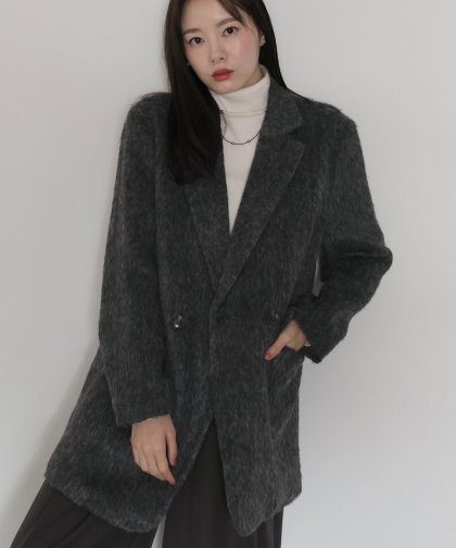 【TIME SALE】[J by blue]シャギーハーフコート