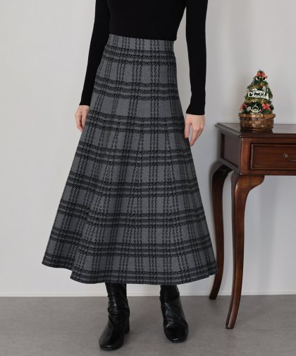 ロングチェックスカート