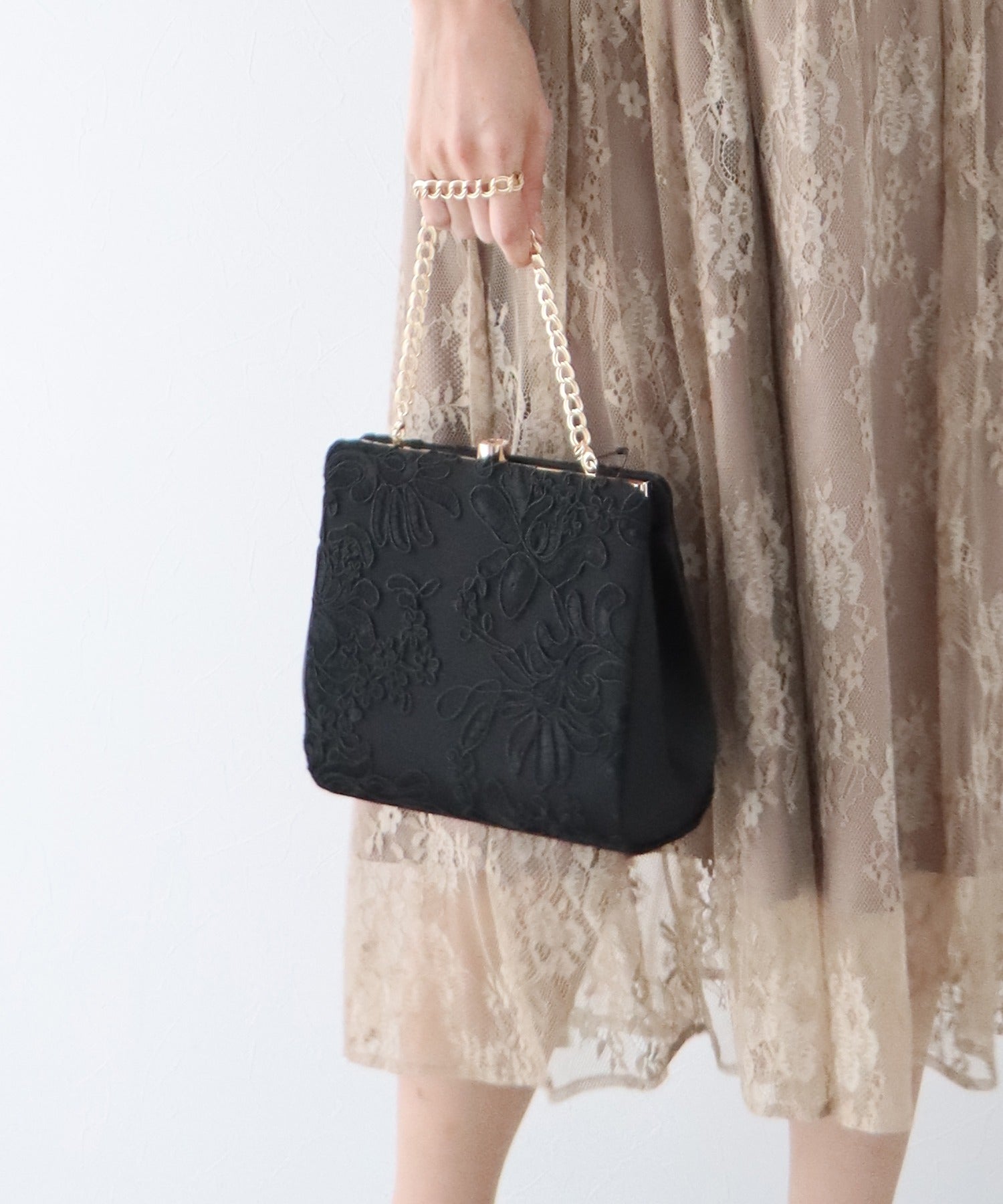 【TIME SALE】刺繍レース3wayクラッチパーティーバッグ