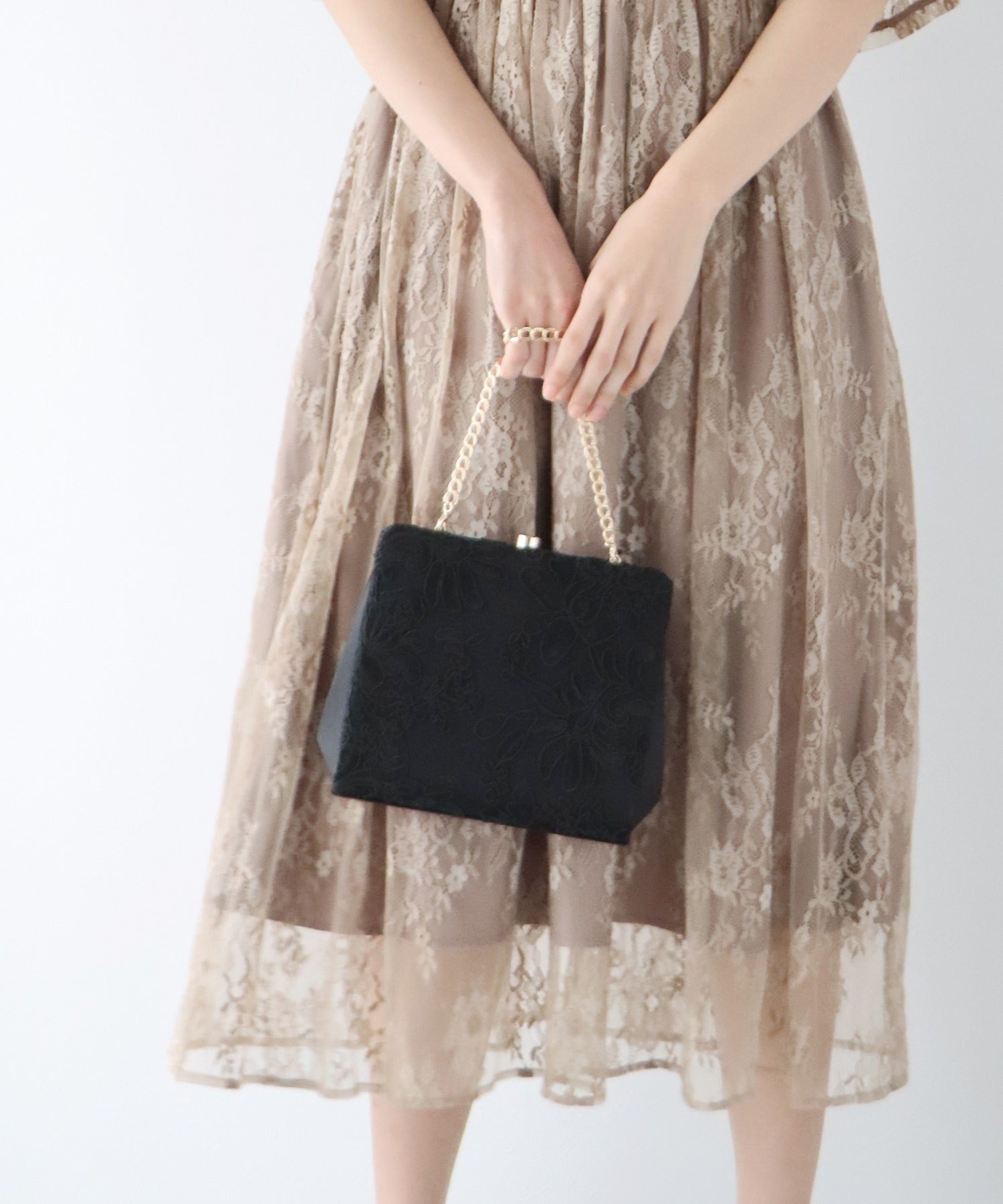 【TIME SALE】刺繍レース3wayクラッチパーティーバッグ