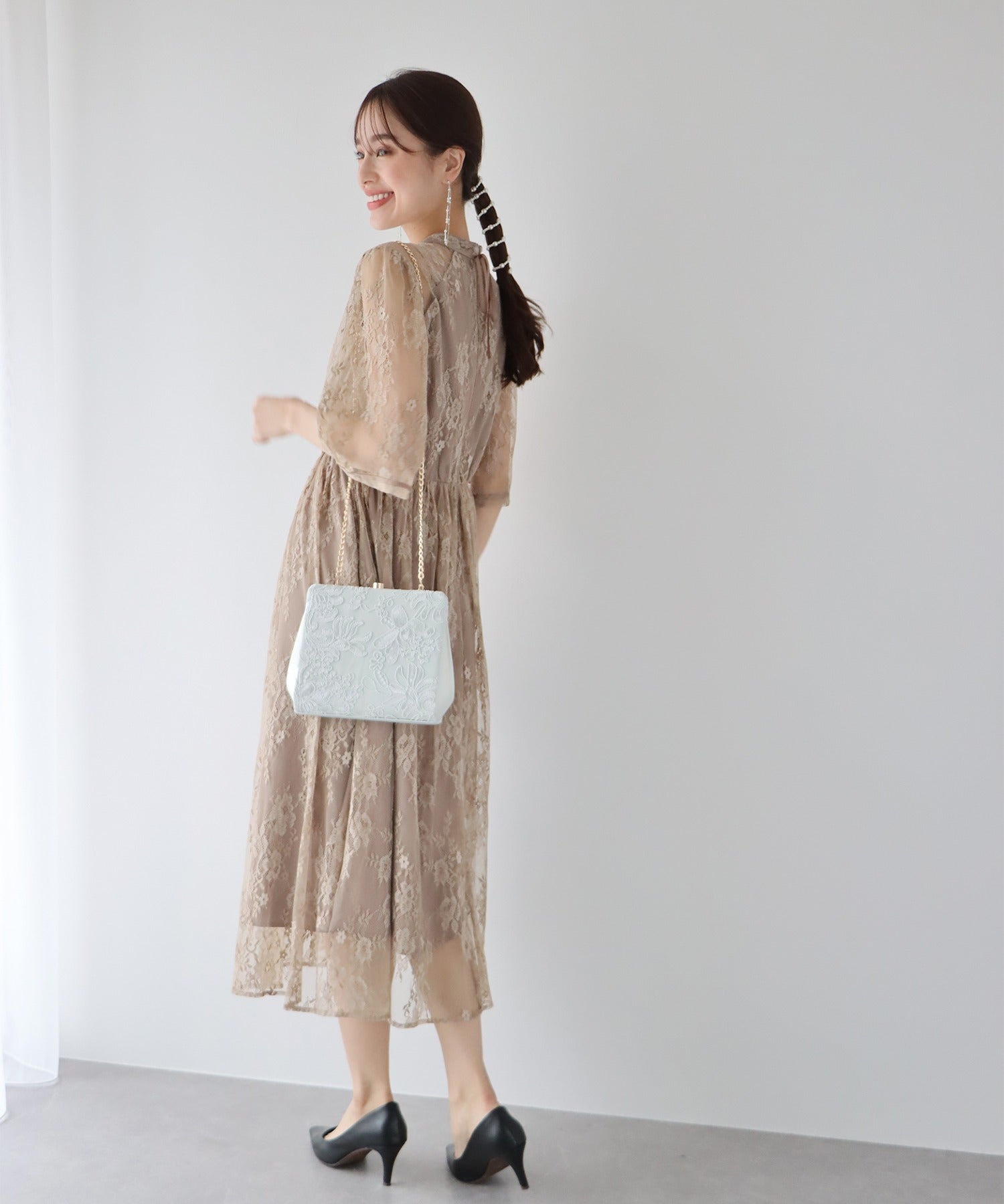 【TIME SALE】刺繍レース3wayクラッチパーティーバッグ