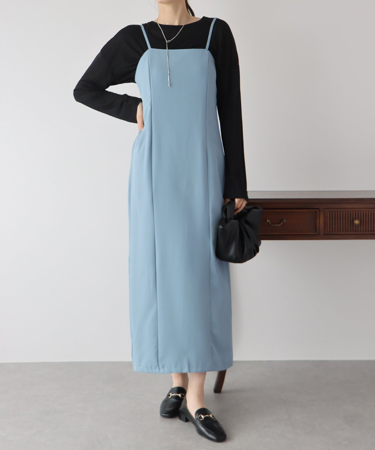 【SALE】Iラインホルターキャミワンピース