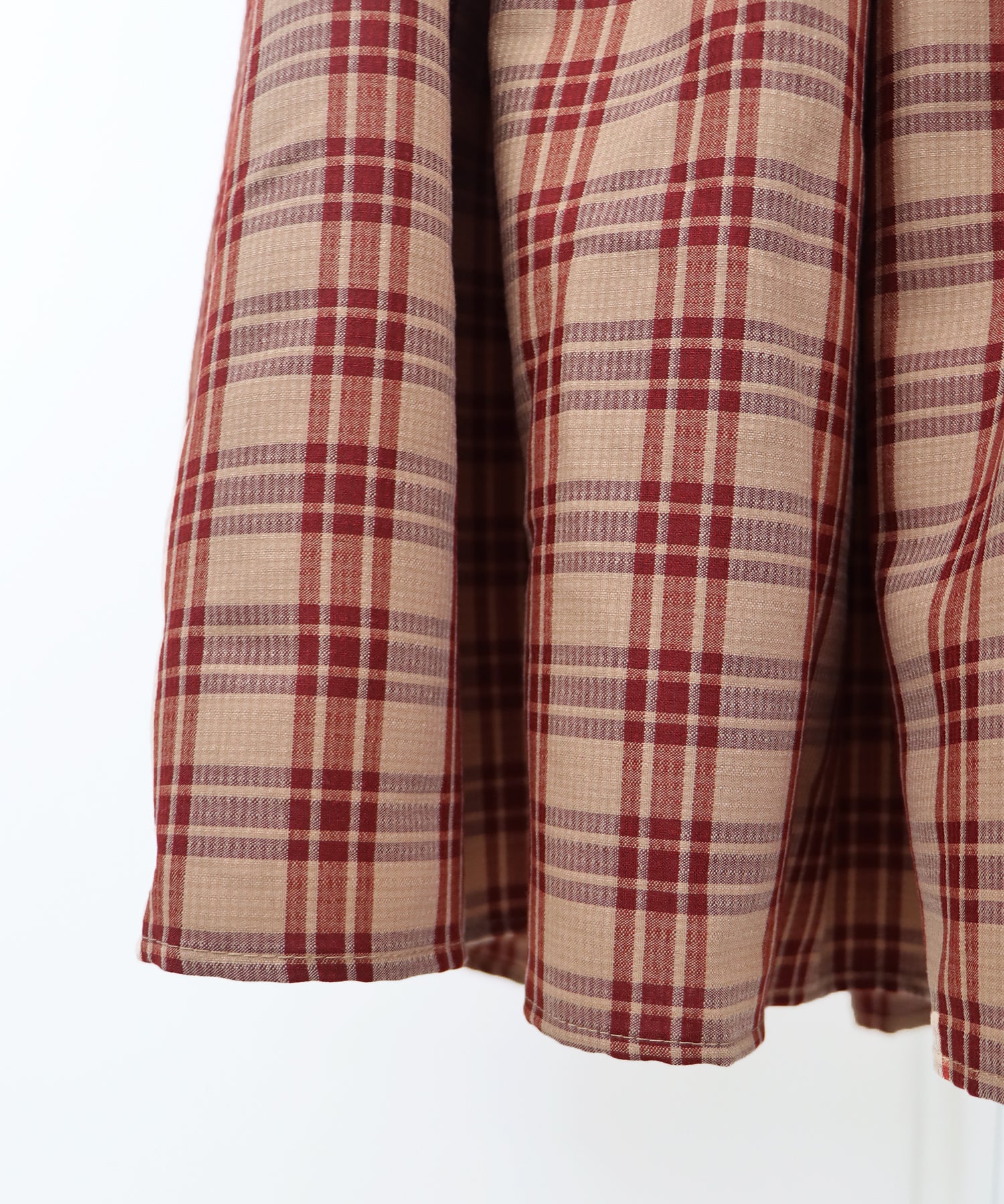 【SALE】ティアードチェックキャミワンピース