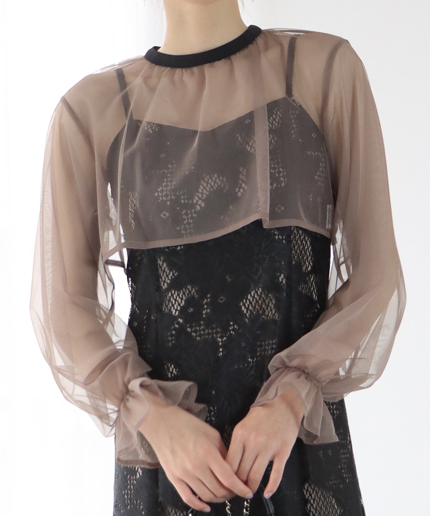 【TIME SALE】ボレロxレースマーメイドパーティードレス