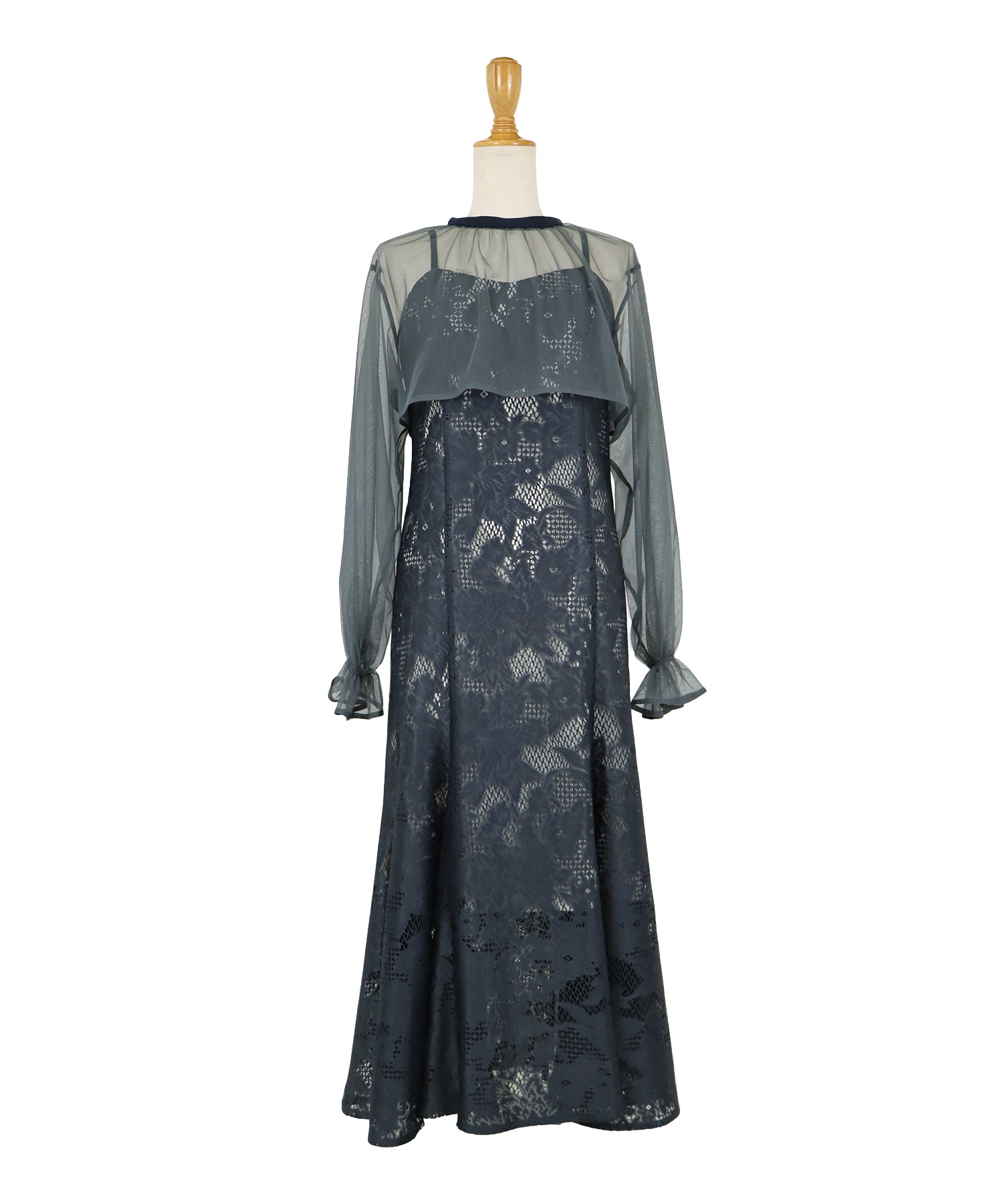 【TIME SALE】ボレロxレースマーメイドパーティードレス