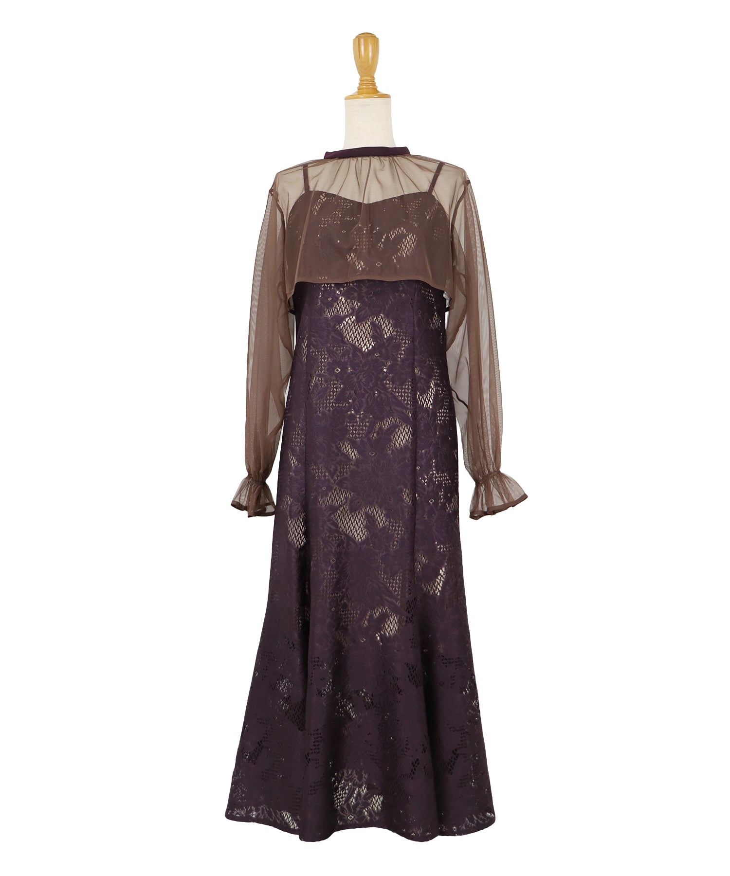 【TIME SALE】ボレロxレースマーメイドパーティードレス