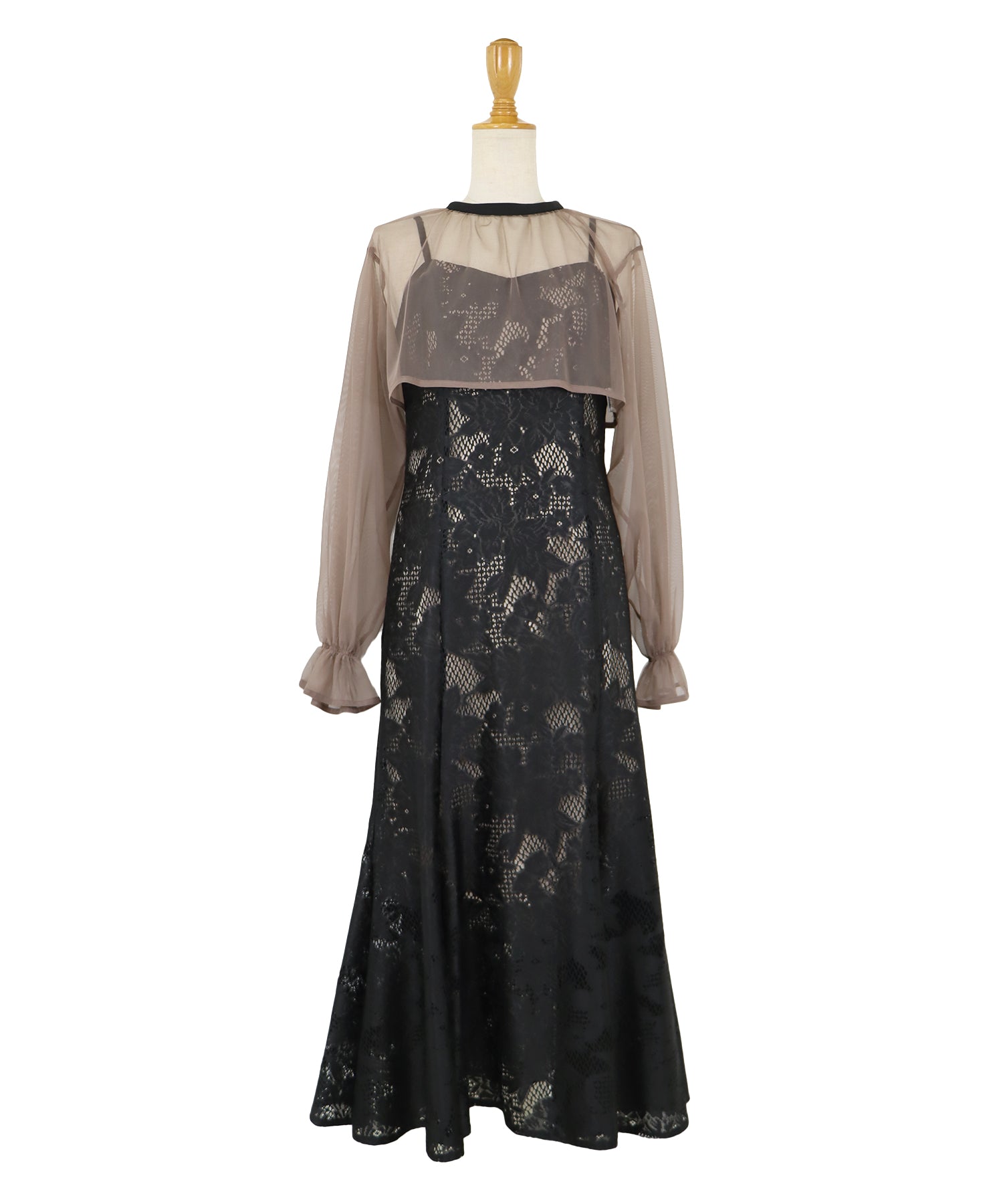 【TIME SALE】ボレロxレースマーメイドパーティードレス