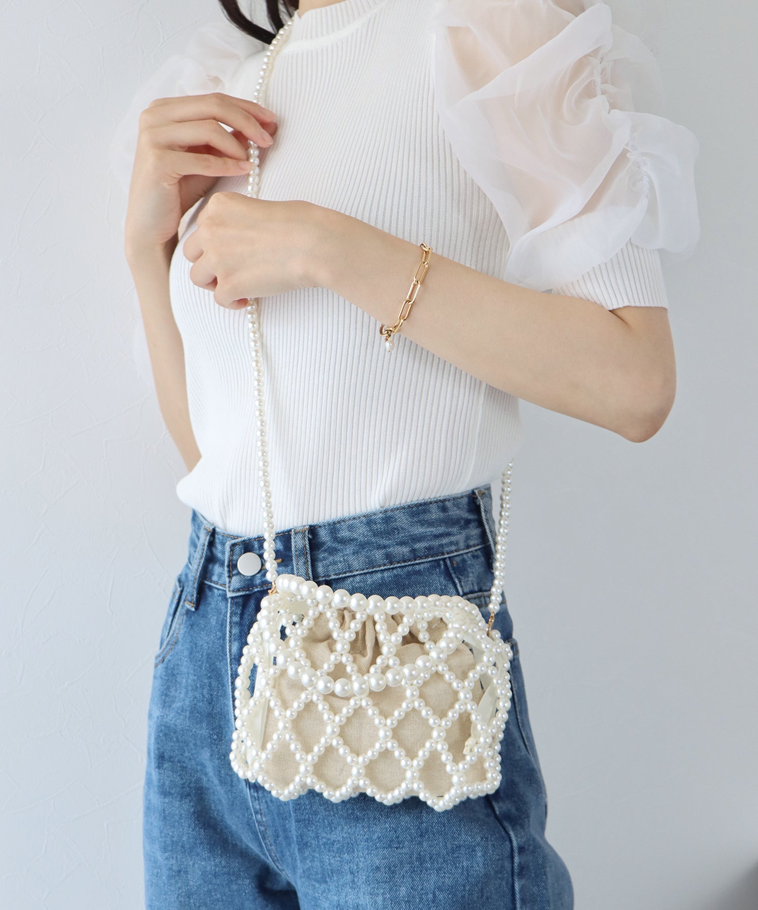 【SALE】2WAYパールショルダーバッグ