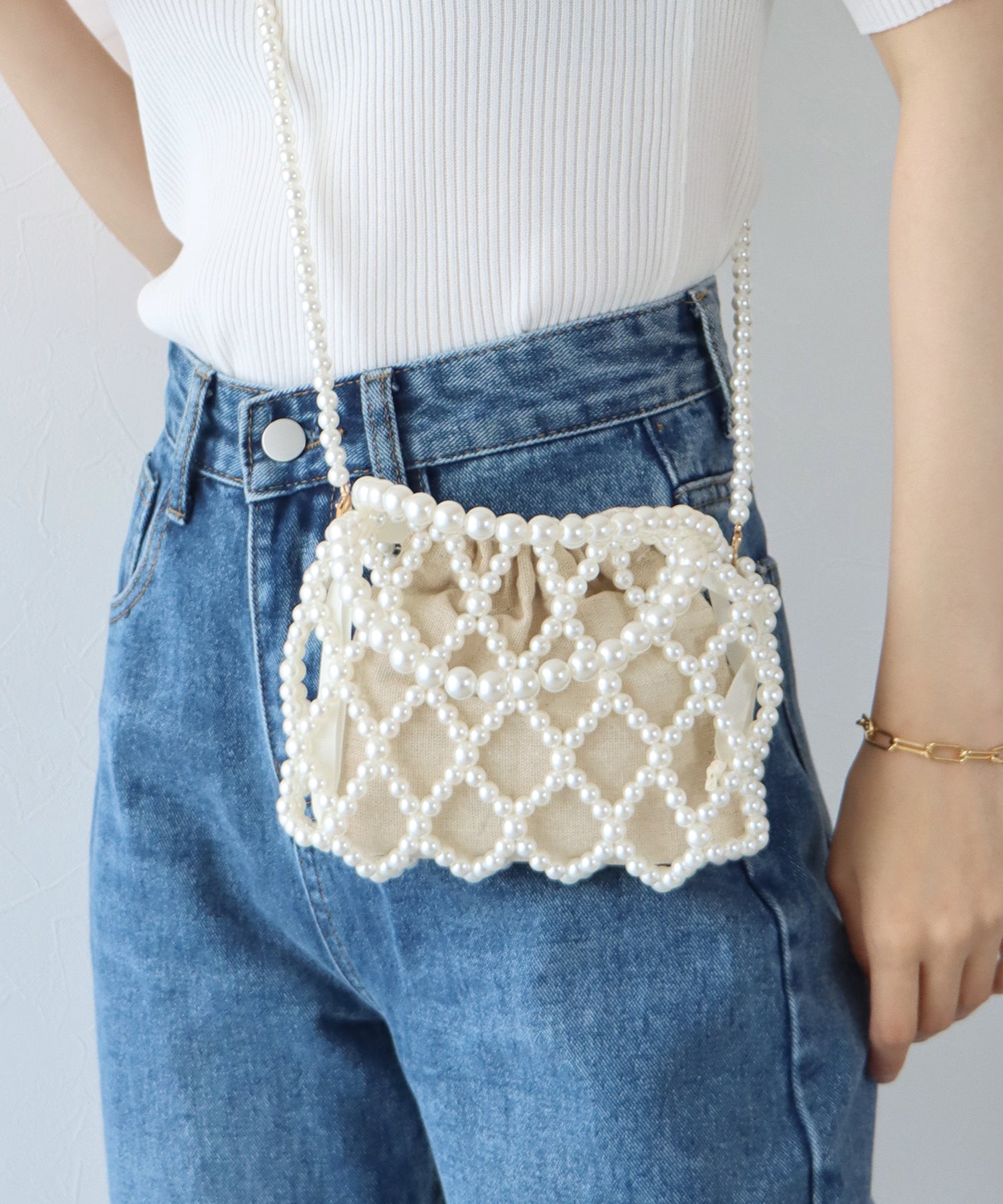 【SALE】2WAYパールショルダーバッグ