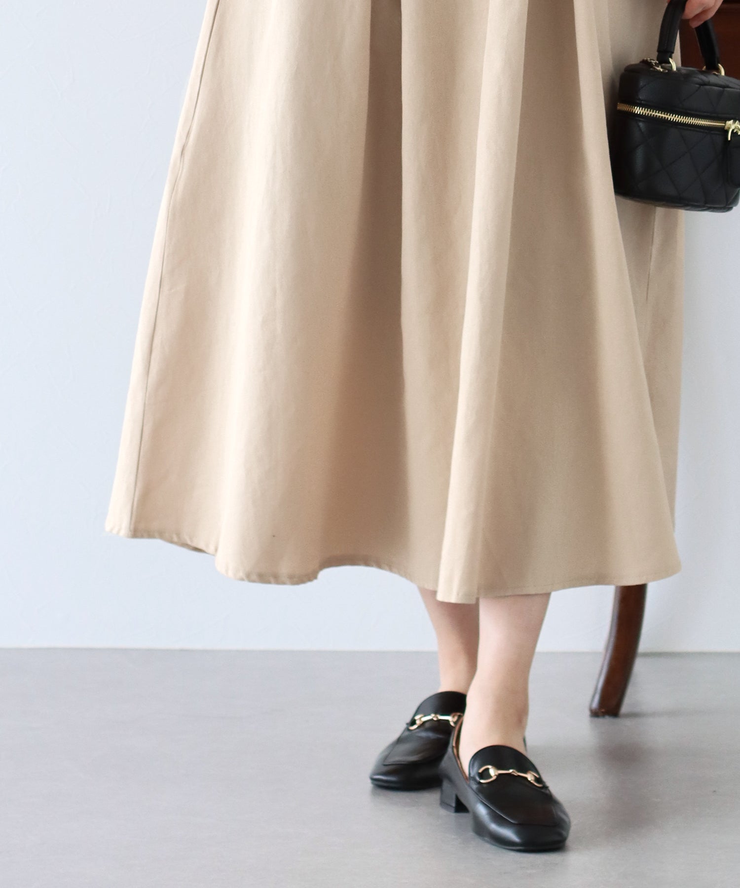 【SALE】ツイード&ツイルフレアジャンスカ